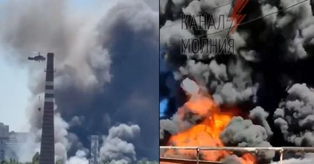 Gigantyczny pożar w Moskwie. Unoszą się kłęby czarnego dymu