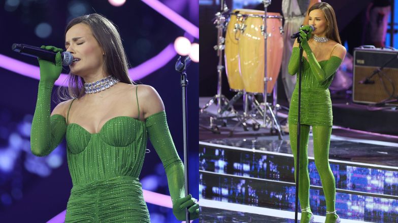 Natalia Szroeder błyszczy w zieleni na festiwalu w Sopocie (ZDJĘCIA)
