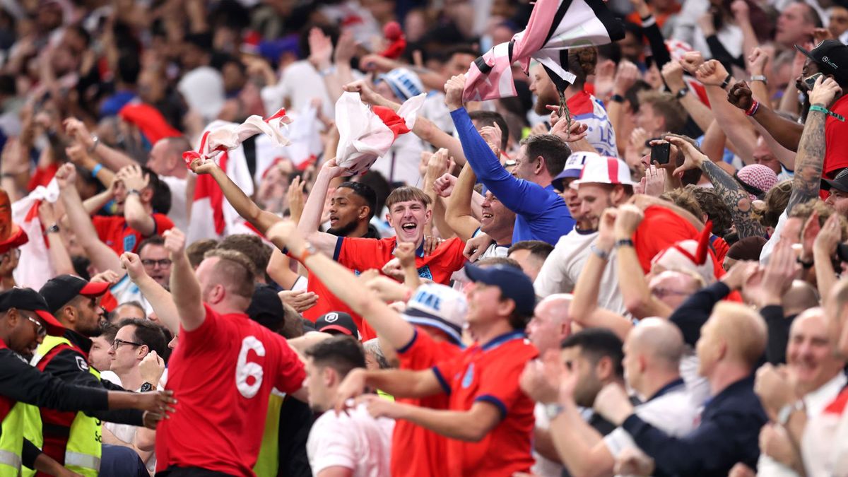 Getty Images / Alex Pantling - The FA/The FA via Getty Images / Kibice reprezentacji Anglii na mundialu w Katarze