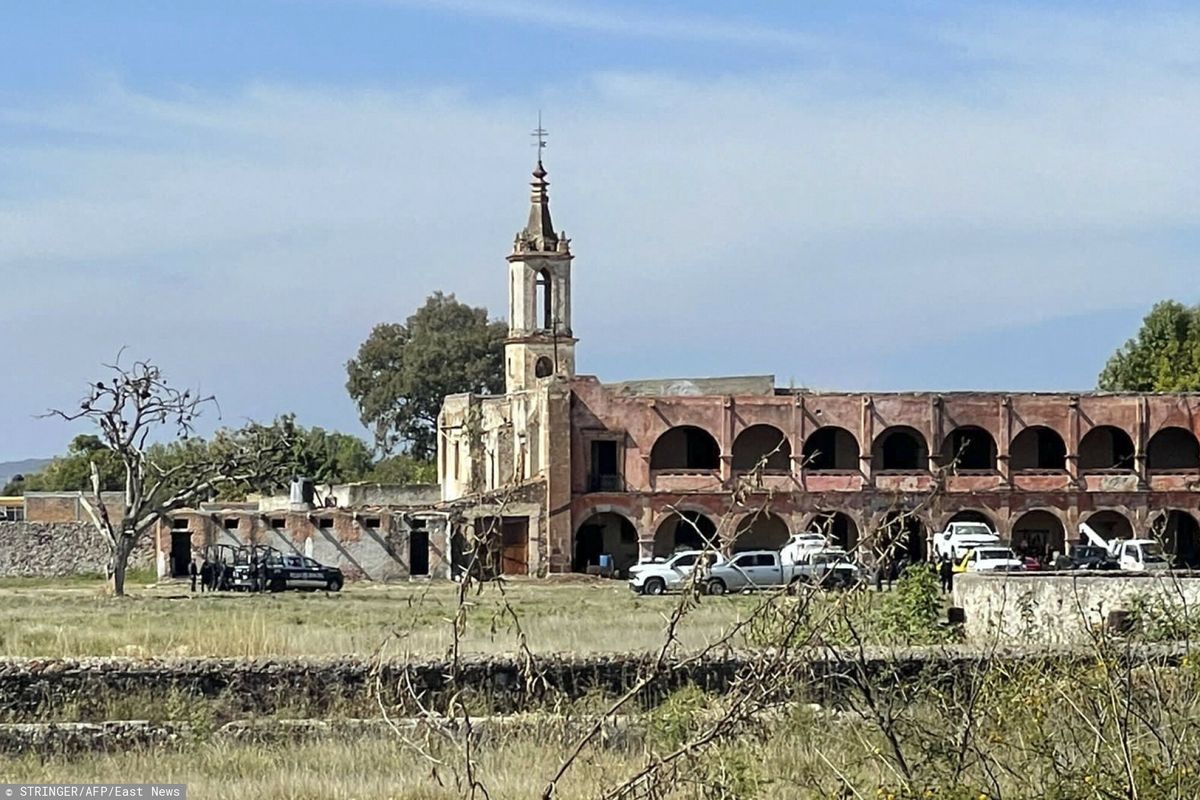 Widok na ranczo, na którym zginęło 12-ście osób w ataku w Salvatierra, stan Guanajuato, Meksyk