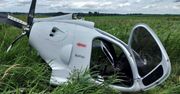 Żeromin: Wiatrakowiec runął na lotnisko zaraz po starcie. Pilot leciał z pasażerem