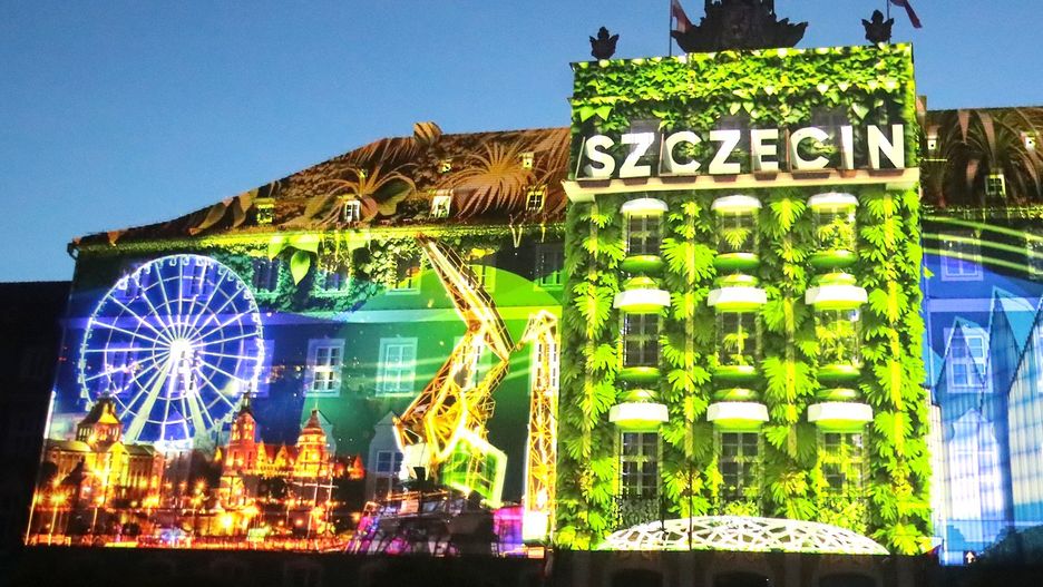 Mapping &#34;80 lat Szczecina&#34; na Urzędzie Miasta