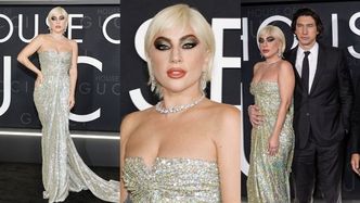 Lady Gaga w KRÓTKICH WŁOSACH i kreacji Valentino pozuje na premierze "House of Gucci" w Los Angeles (ZDJĘCIA)