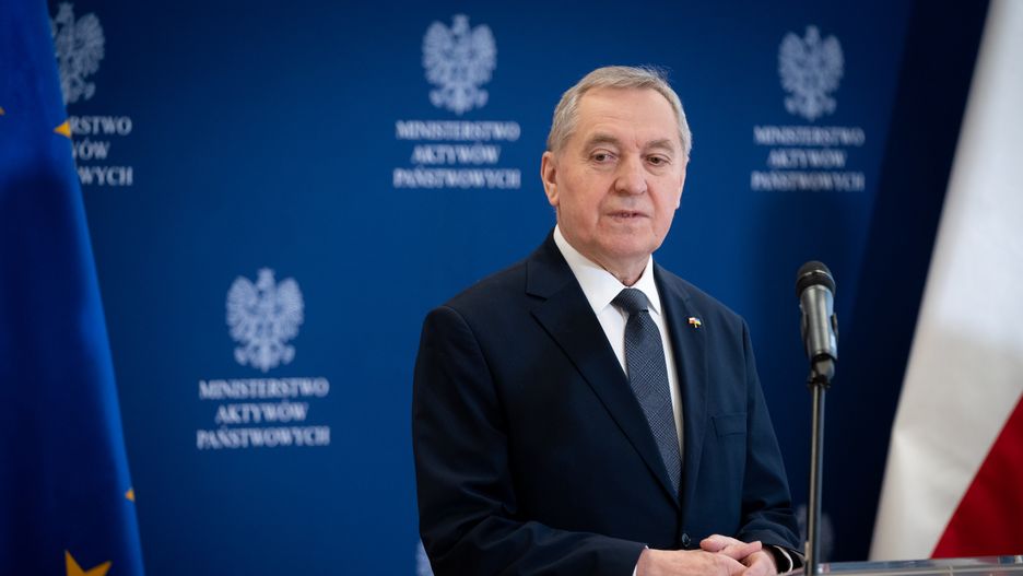 Polish Minister of Agriculture Henryk Kowalczyk during a joint press conference with Minister for State Assets on state-owned Food Holding Company in Warsaw, Poland on March 29, 2022 (Photo by Mateusz Wlodarczyk/NurPhoto via Getty Images)