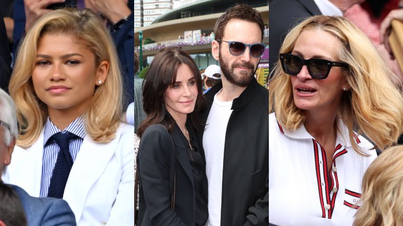 ŚMIETANKA HOLLYWOOD wpadła na finał Wimbledonu: Zendaya, Courteney Cox, Julia Roberts... (ZDJĘCIA)