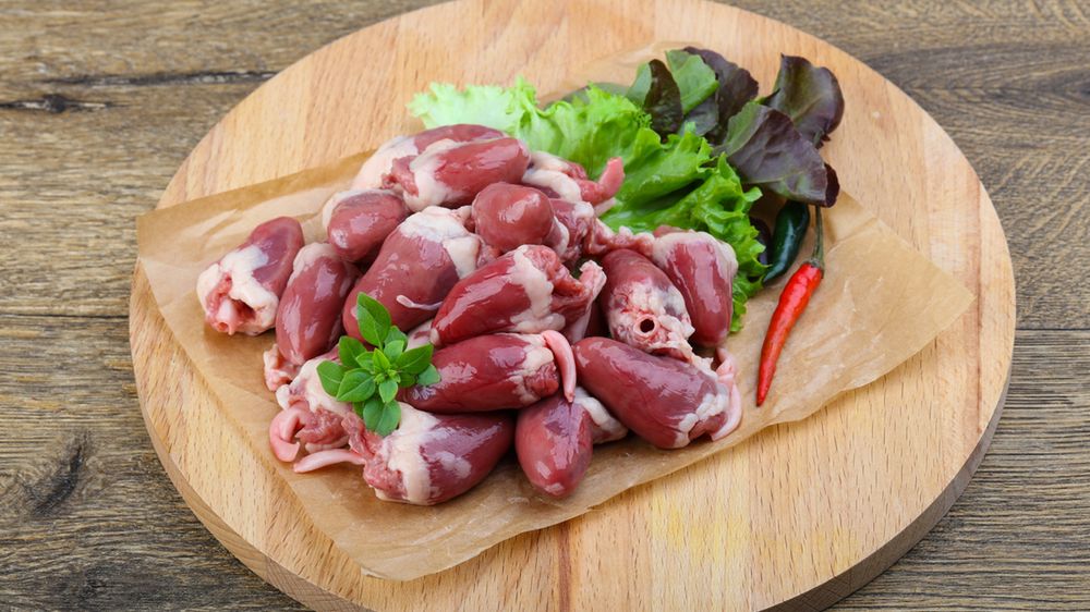 Surowe podroby z indyka