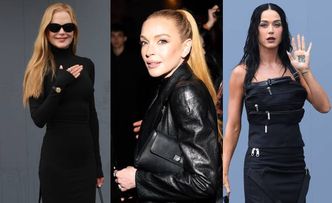 Tłum wystylizowanych gwiazd przyciąga wzrok na pokazie Balenciagi: Lindsay Lohan, Nicole Kidman, Katy Perry