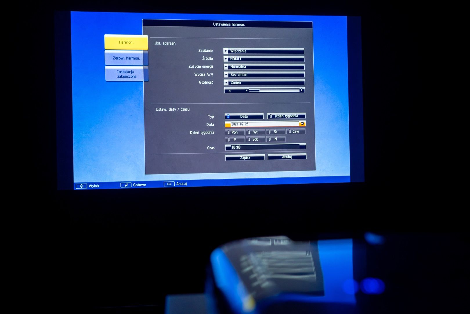 Epson EB-FH52  harmonogram