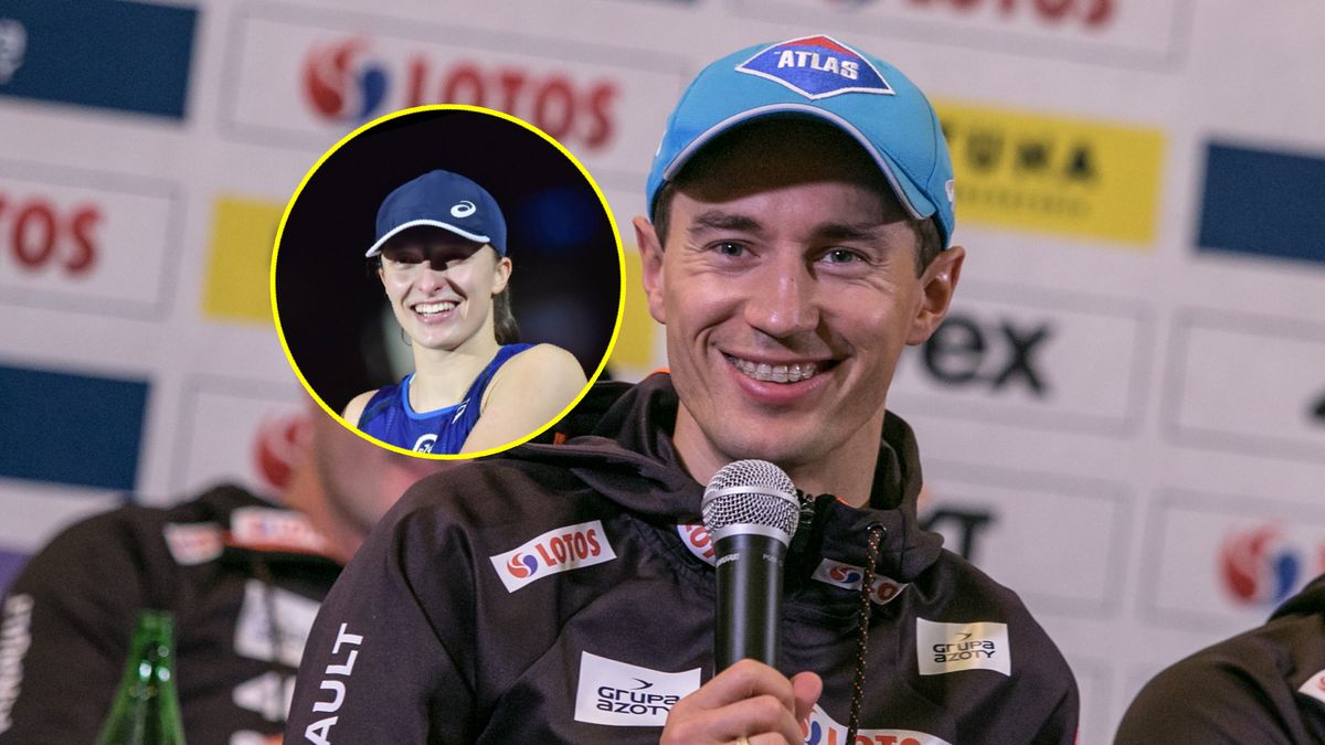 Kamil Stoch i Iga Świątek (w kółku)