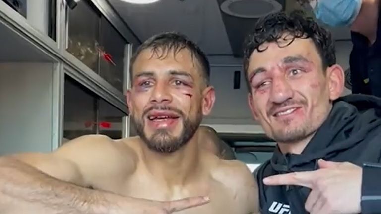 Twitter / Max Holloway i Yair Rodriguez po walce na UFC Vegas 42