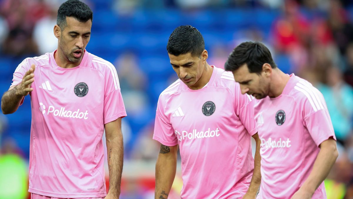 Getty Images / Ira L. Black/Getty Images / Od lewej:  Sergio Busquets, Luis Suarez i Lionel Messi