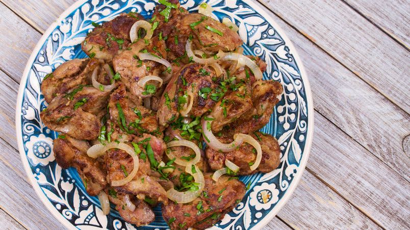 Wątroba z indyka gotowana na wolnym ogniu