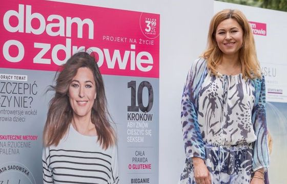 Beata Sadowska redaktor naczelną nowego pisma „Dbam o zdrowie”