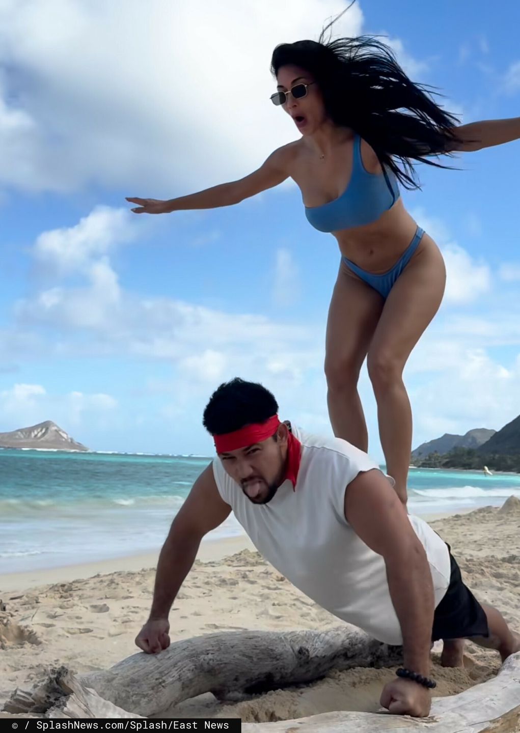 Nicole Scherzinger trenuje na plaży