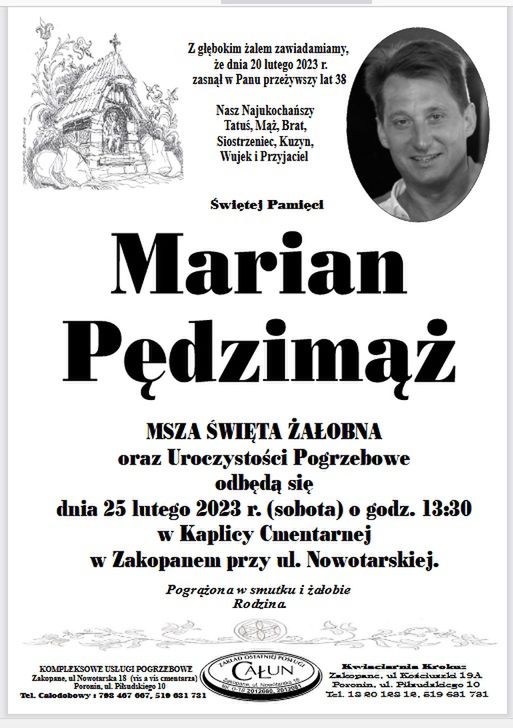 Nie żyje zakopiański milioner. Śmierć Mariana Pędzimąża jest zagadką