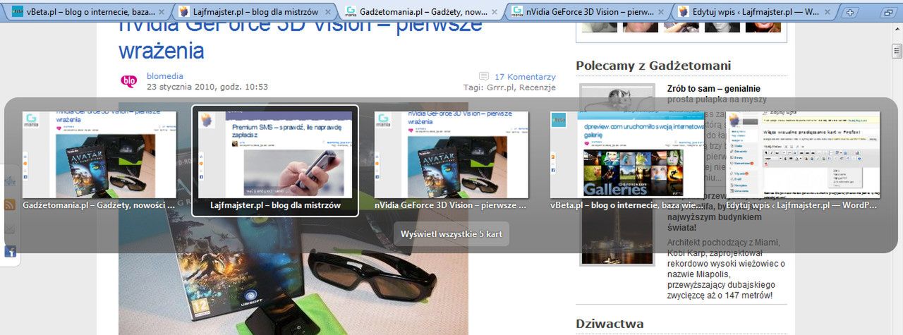 Włącz wizualne przełączanie kart w Firefox! 5