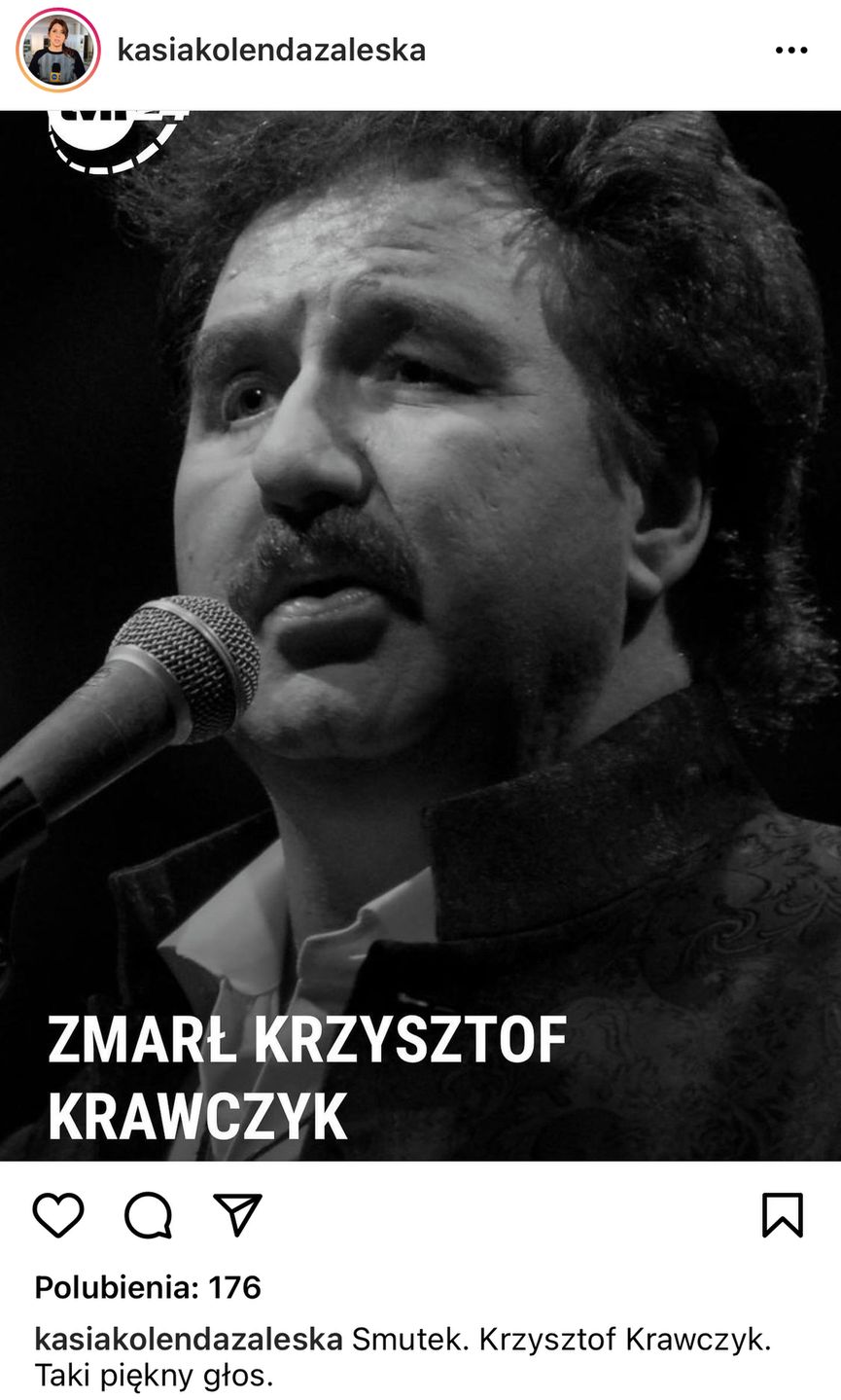 Krzysztof Krawczyk nie żyje. Wspomnienie Kasi Kolendy-Zaleskiej