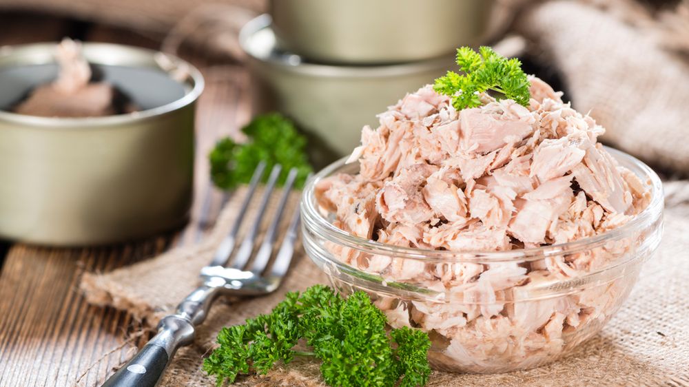 Tuńczyk w wodzie w puszce bez dodatku soli, odsączony