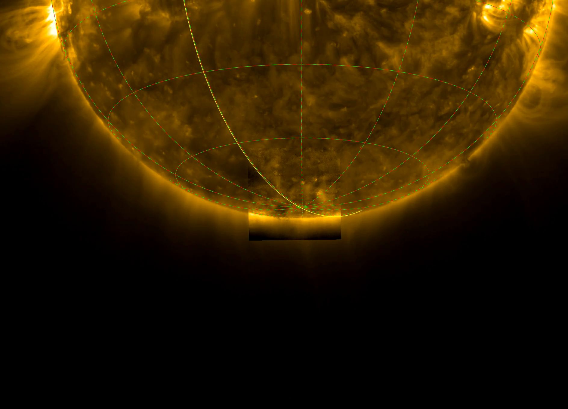 Zdjęcie wykonane przez sondę Solar Orbiter podczas przelotu