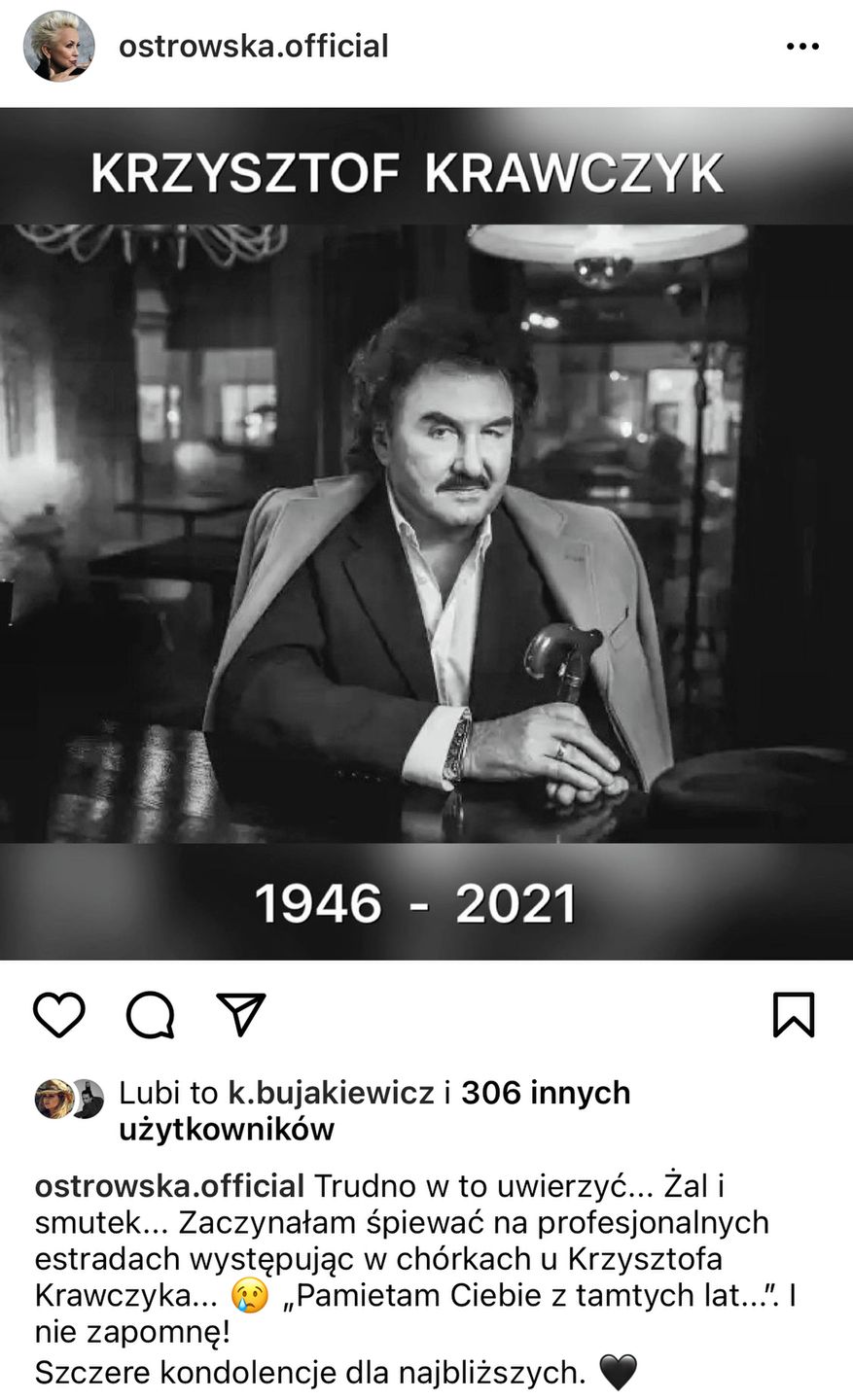 Krzysztof Krawczyk nie żyje. Wspomnienie Małgorzaty Ostrowskiej