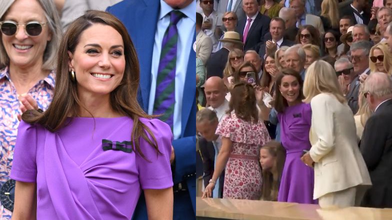 Duchess Kate at the Wimbledon final. The crowd went wild at the sight of her