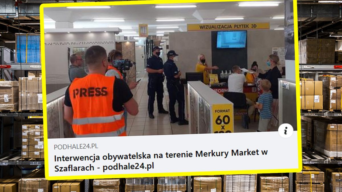 W markecie budowlanym w Nowym Targu musiała interweniować policja