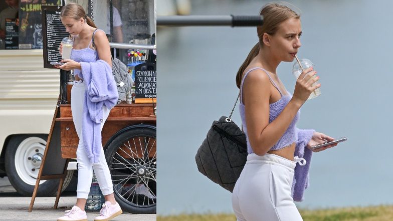 Oliwia Bieniuk na molo w Sopocie