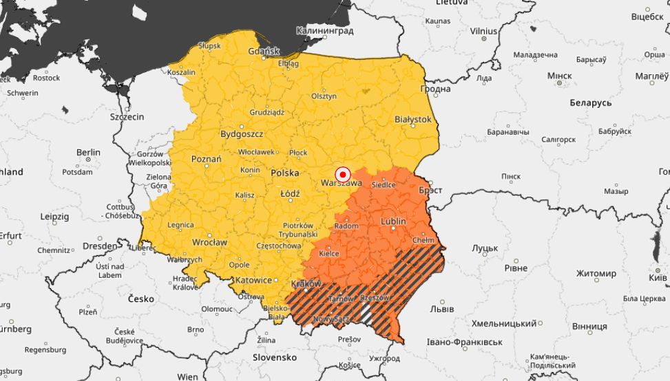 Niedziela to kolejny dzień z ostrzeżeniami pogodowymi w Polsce