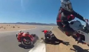 Highside na torze i przejazd po motocyklicie