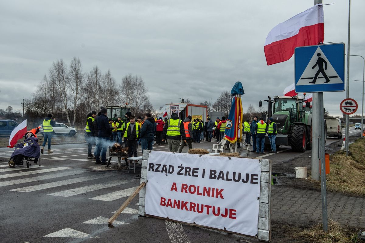 Protest na przejściu granicznym w Dorohusku