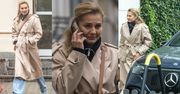 Małgorzata Socha maszeruje po deszczowej stolicy ze smartfonem przy uchu i wsiada do mercedesa za 400 TYSIĘCY ZŁOTYCH (ZDJĘCIA)