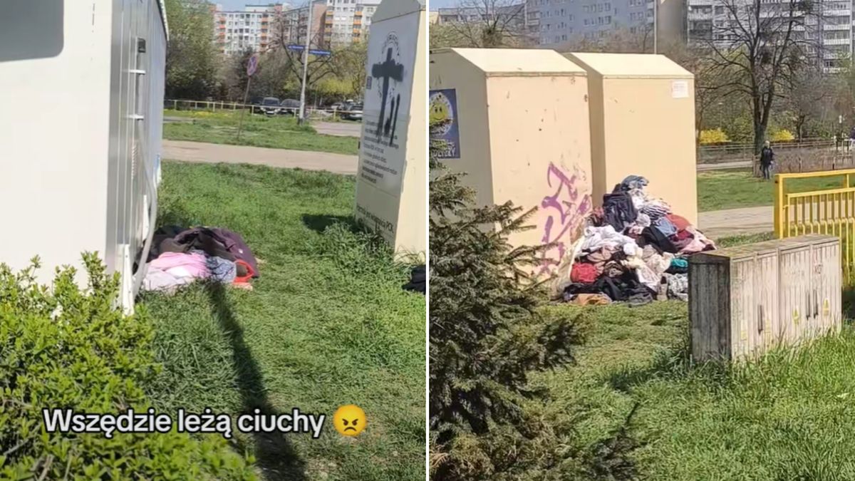 "Wszędzie leżą ciuchy" - nagranie z Wrocławia.