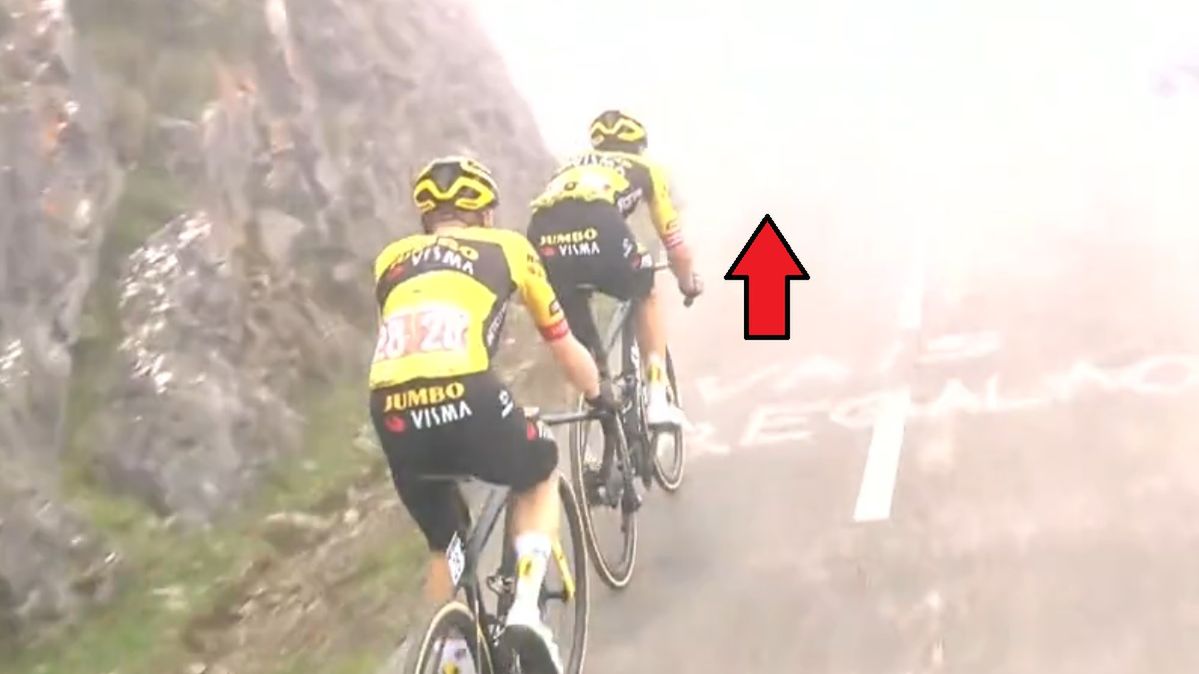 Zdjęcie okładkowe artykułu: Twitter / La Vuelta / Na zdjęciu: warunki podczas 17. etapu Vuelty 2023