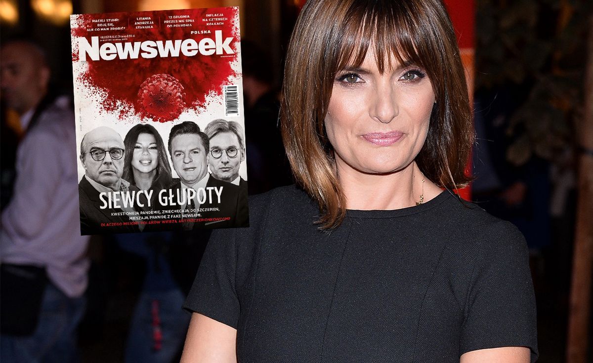 Dorota Gawryluk i okładka "Newsweeka"