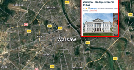 Zalały Warszawę. Wulgarne nazwy w Mapach Google