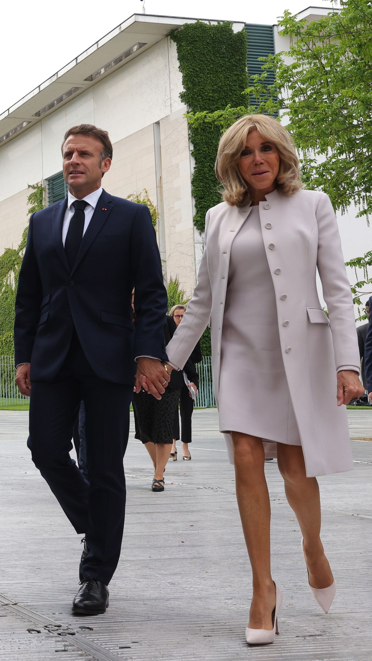 Brigitte Macron and Emmanuel Macron in Germany