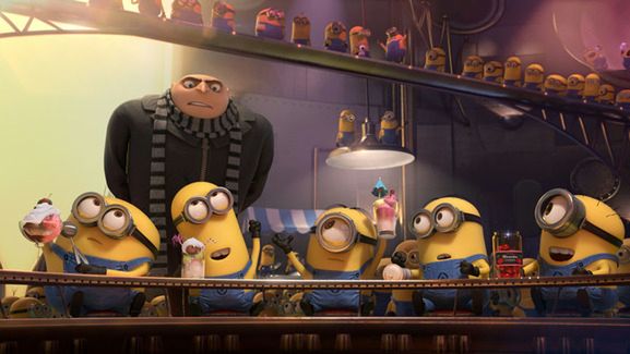 kadr z filmu ''Minionki rozrabiają''