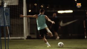 Takie gole strzela Lewandowski na treningach Barcelony