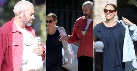 Natalie Portman URODZIŁA. Aktorka sfotografowana na PIERWSZYM spacerze z ukochanym i DZIDZIUSIEM (ZDJĘCIA)
