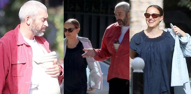 Natalie Portman URODZIŁA. Aktorka sfotografowana na PIERWSZYM spacerze z ukochanym i DZIDZIUSIEM (ZDJĘCIA)