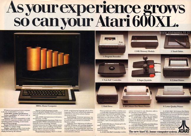 Atari 600XL i 800 XL miały bardzo bogatą ofertę urządzen zewnętrznych.