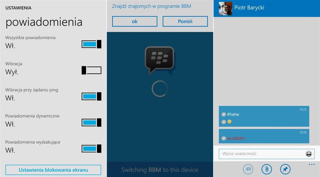 Otwarta beta BlackBerry Messengera na Windows Phone już dostępna