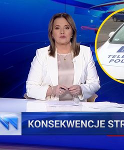 Kamień trafił w auto TVP. "Wiadomości" wskazały kolejnego wroga