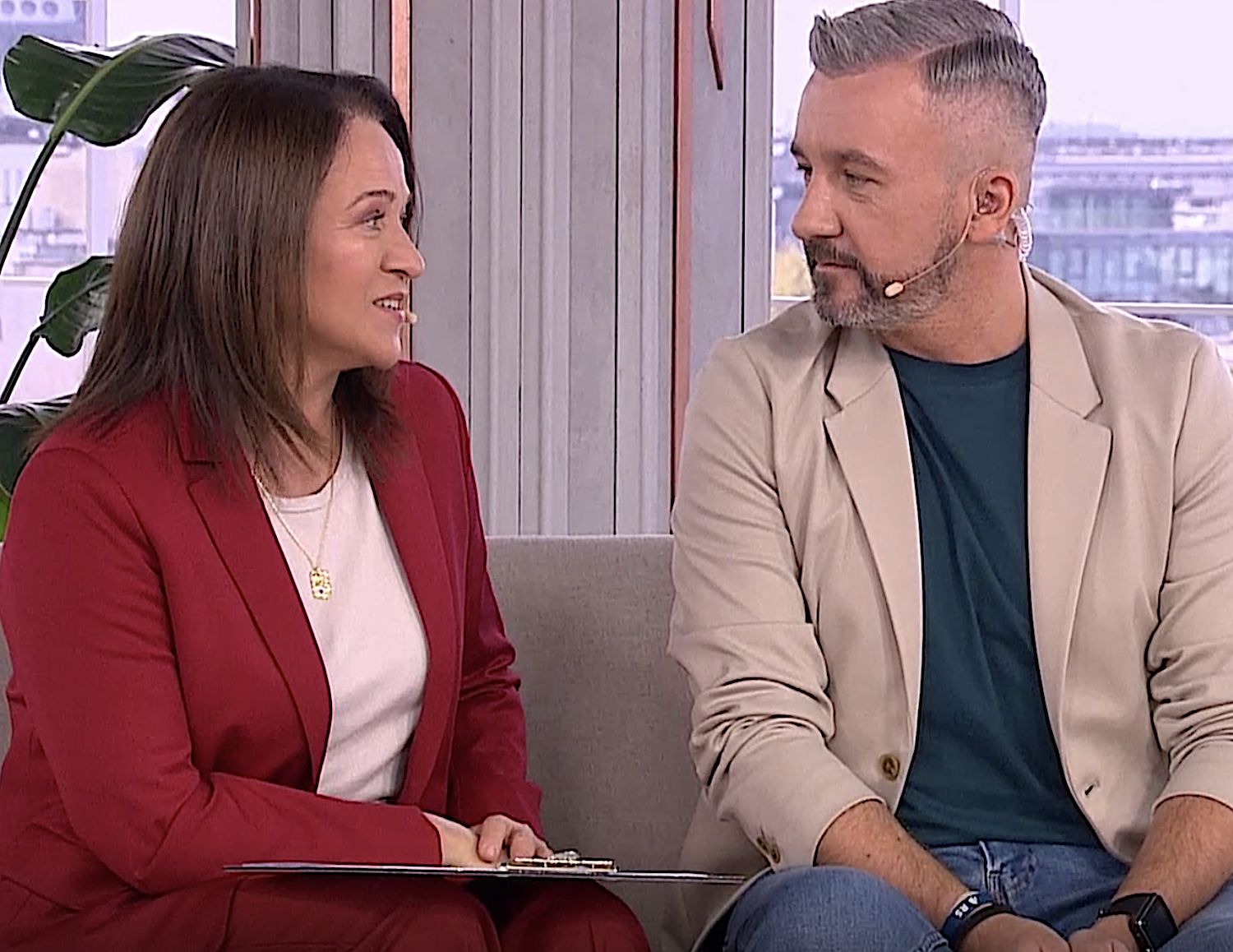 Ewa Drzyzga i Krzysztof Skórzyński w "Dzień dobrych TVN"