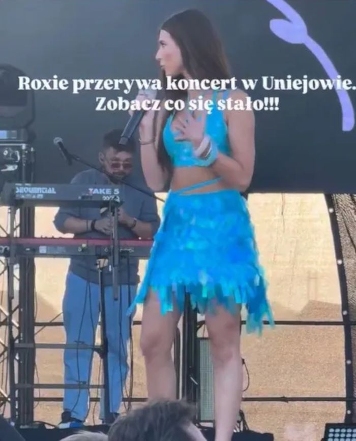 Niebezpieczna sytuacja na koncercie Roksany Węgiel