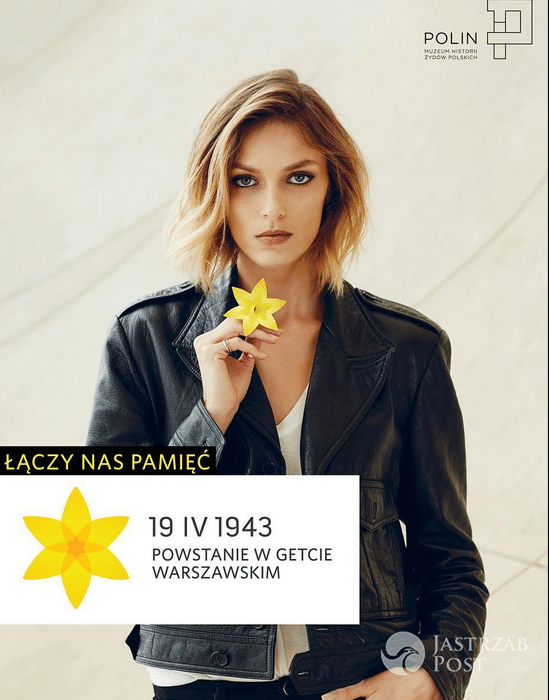 Anja Rubik - Akcja Żonkile - 74 rocznica powstania w getcie warszawskim