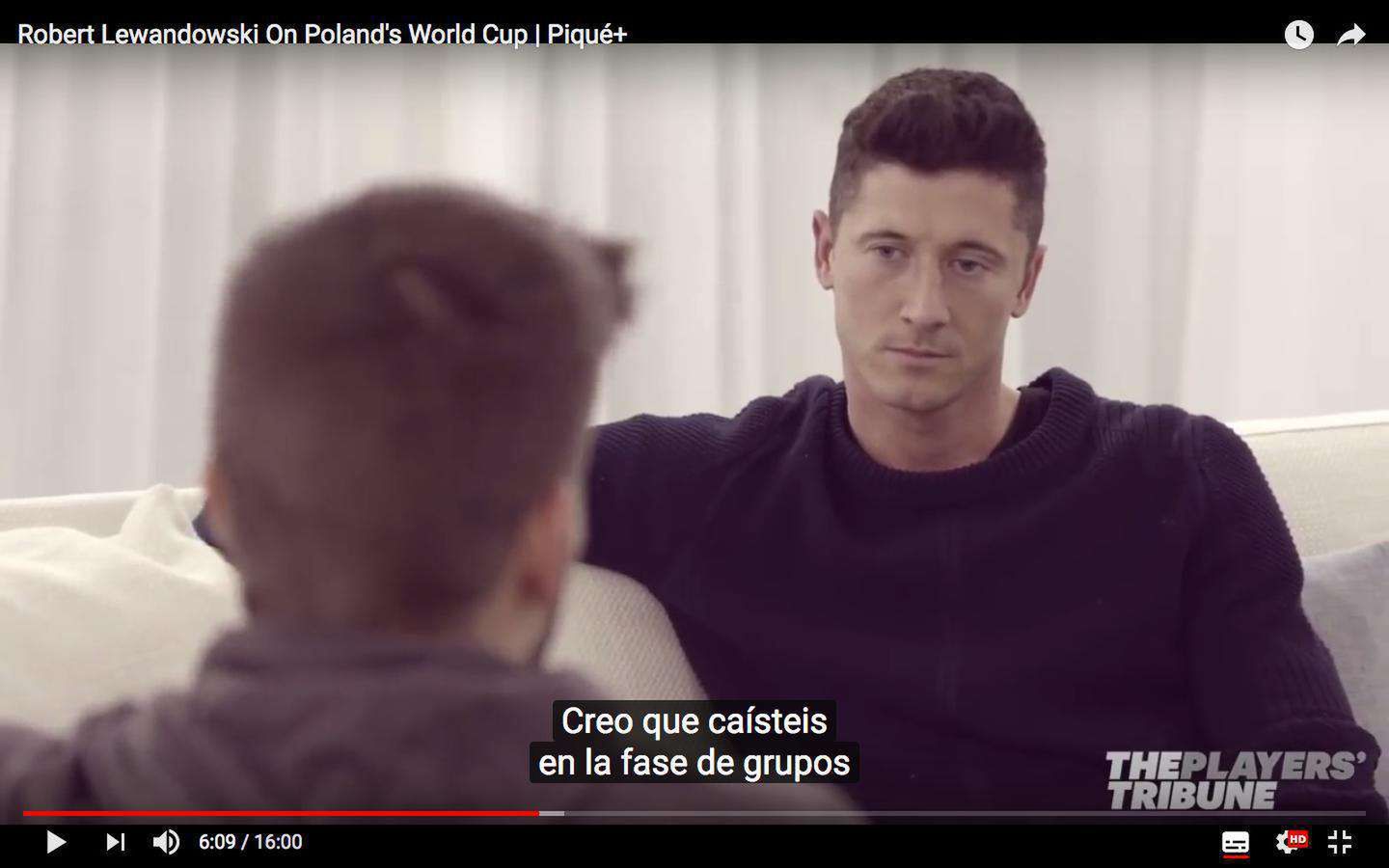 Gerard Pique przeprowadził wywiad z Robertem Lewandowskim