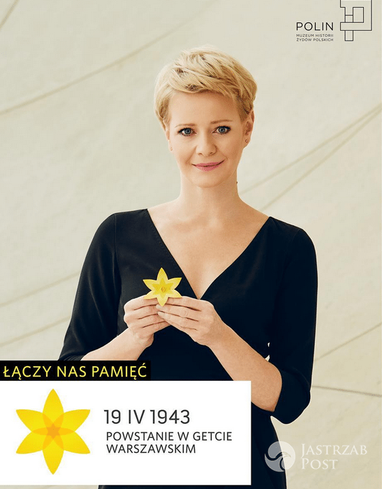 Małgorzata Kożuchowska - Akcja Żonkile - 74 rocznica powstania w getcie warszawskim