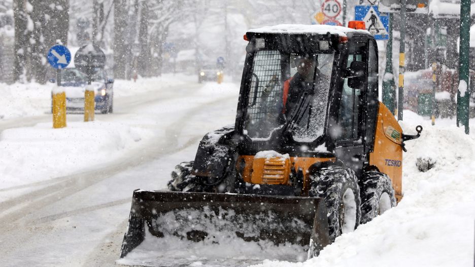 Pogoda w Zakopanem. Zdjęcie wykonane po poniedziałkowych opadach śniegu.