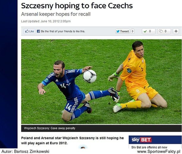 Szczęsny zagra z Czechami?